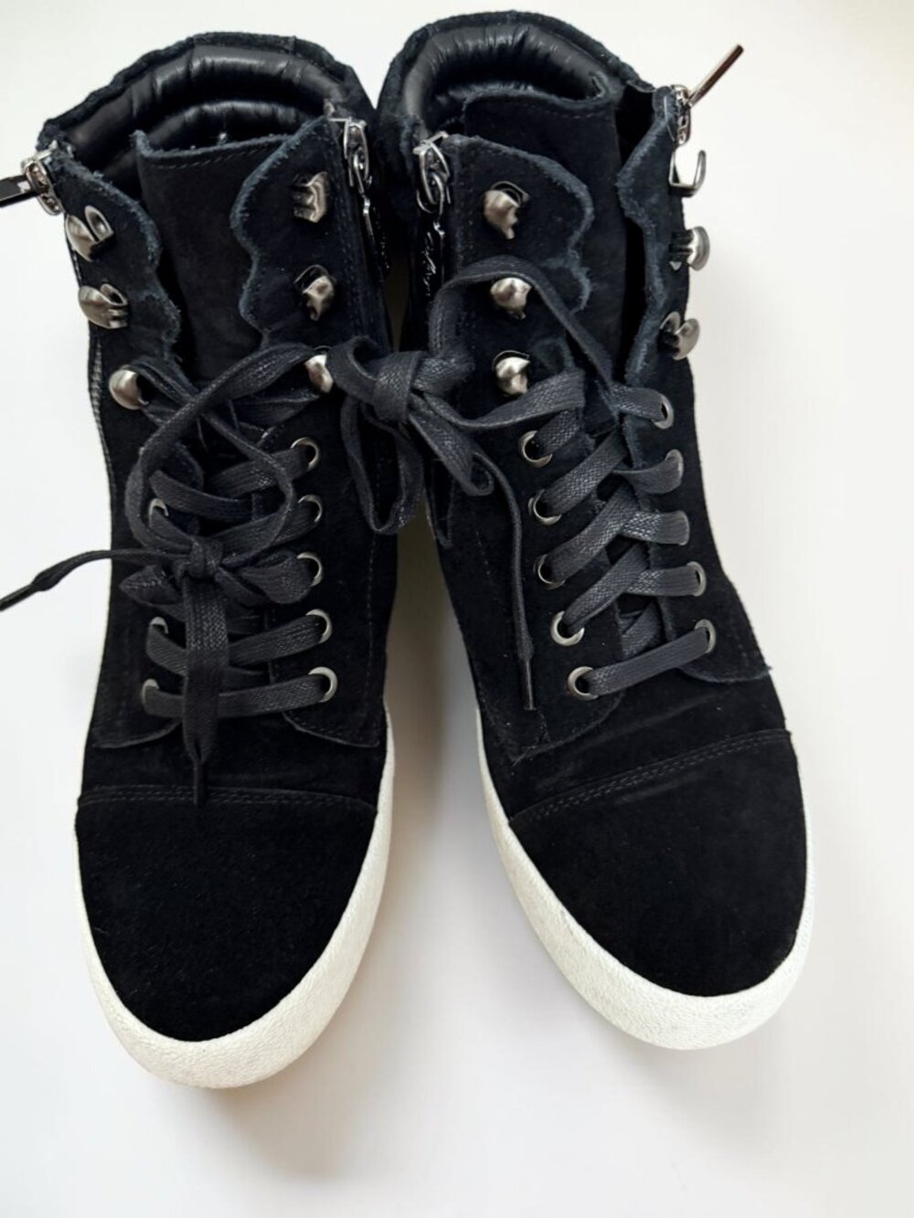 🖤 Aqua College Harley Waterproof Suede High Top Sneakers | Size 7.5 - Picture 14 of 15